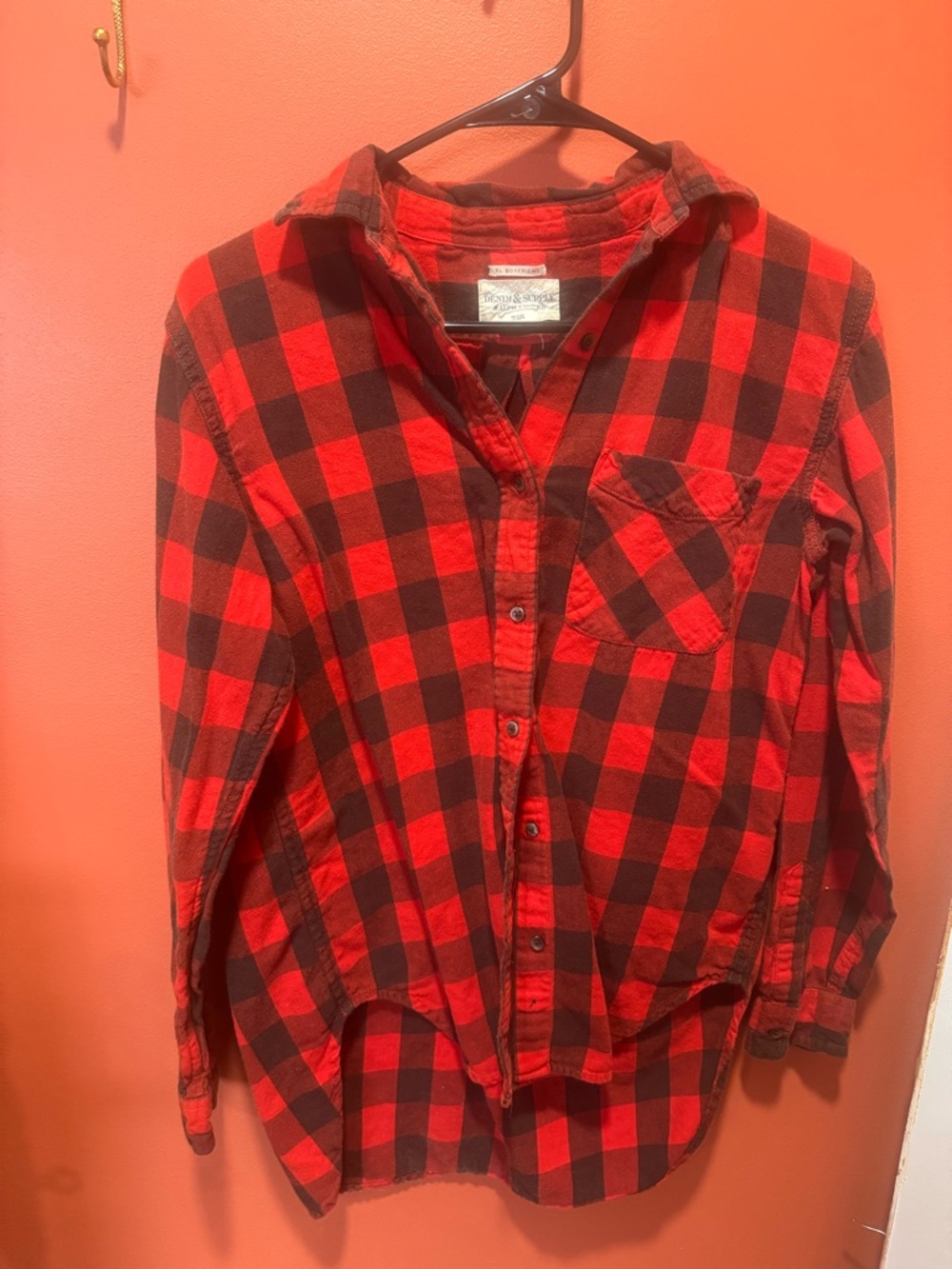 Denim & Supply Ralph Lauren Red & Black Plaid Button-Down Shirt